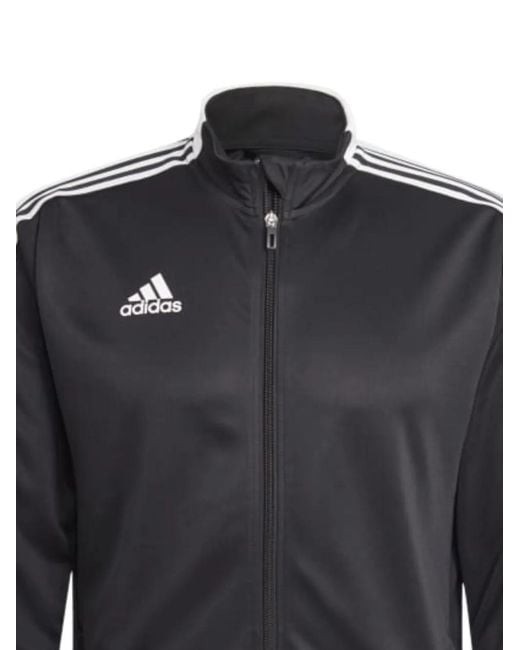 Adidas Black Three-Stripe Panel Track Jacket for men