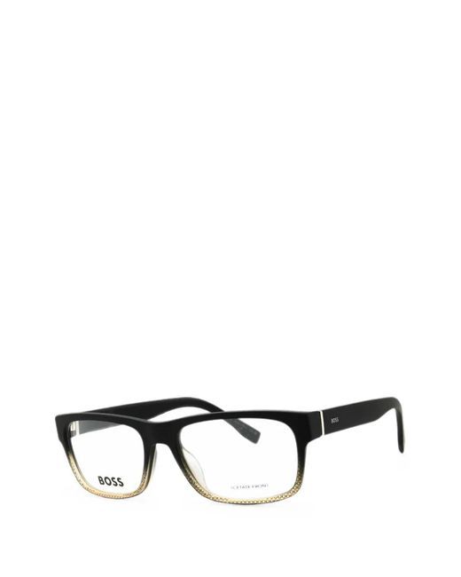 Boss Black Rectangle-Frame Glasses for men