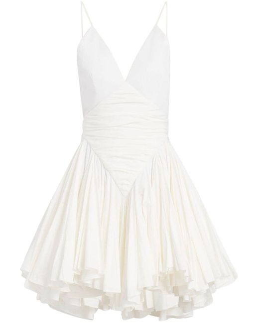 Khaite The Margot Mini-jurk Met Print in het White