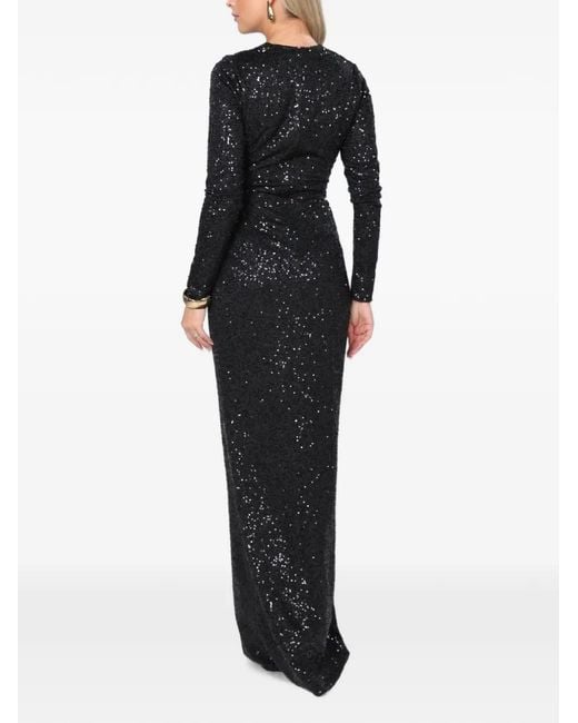 ROSERRY Black Scarlett Sequin-Embellished Maxi Dress