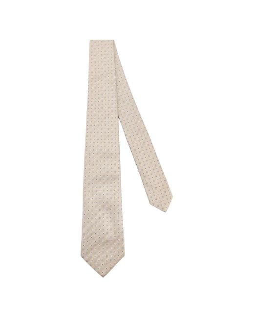 Kiton Geometrisch Gemusterte Krawatte in White für Herren