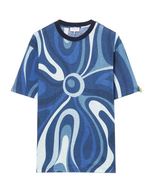 メンズ Emilio Pucci Marmo Tシャツ Blue