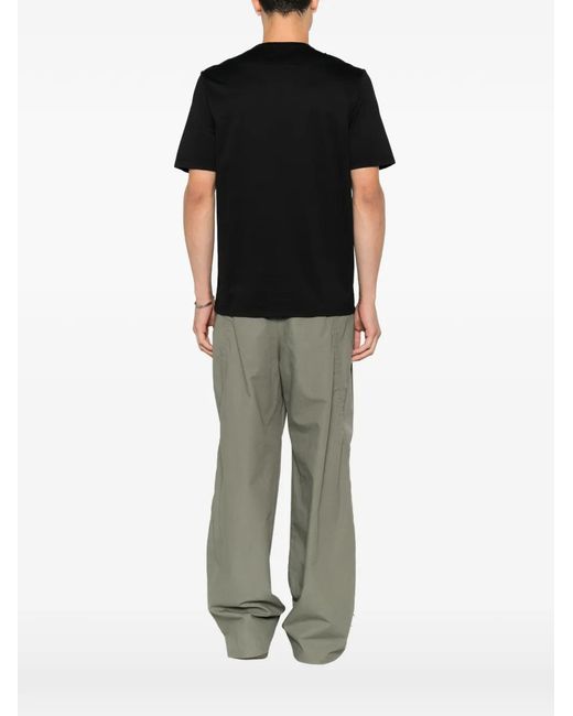 C P Company Black Logo-Patch T-Shirt for men