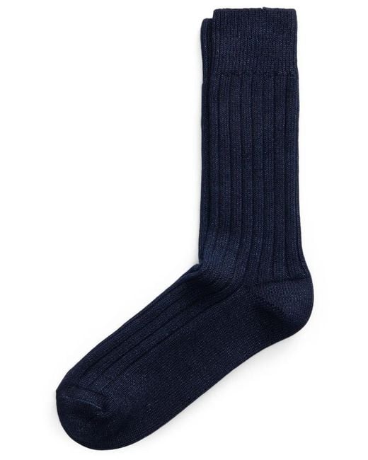 RRL Blue Ind Crw Sock-Crew Sock-Single for men