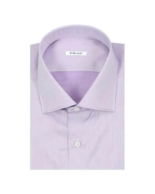 Fray Purple Spread-Collar Cotton Shirt for men
