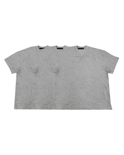 Fear Of God Gray V-Neck T-Shirt for men