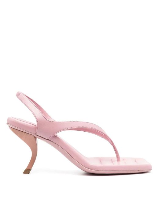 Gia Borghini Pink Rosie Leather Sandals