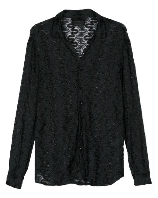 Chemise À Design Ajouré Saint Studio pour homme en coloris Black
