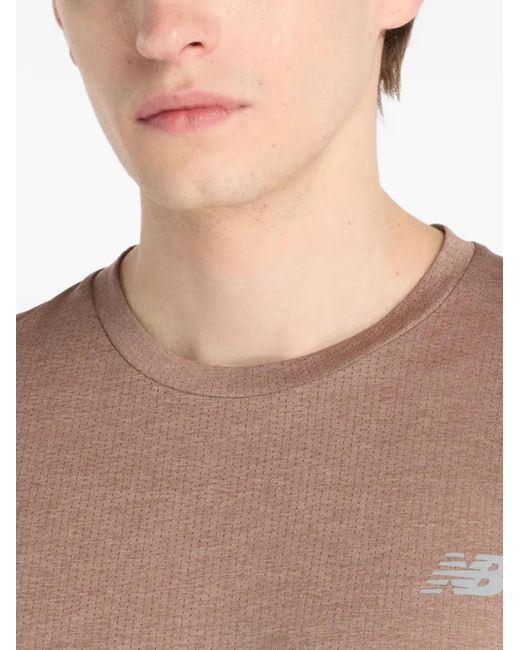 New Balance Red Logo-Detail T-Shirt for men