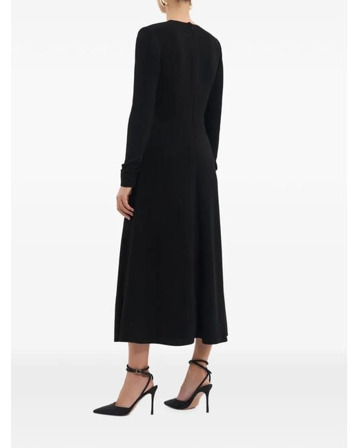 Rebecca Vallance Black Tallon Long Sleeve Midi Dress