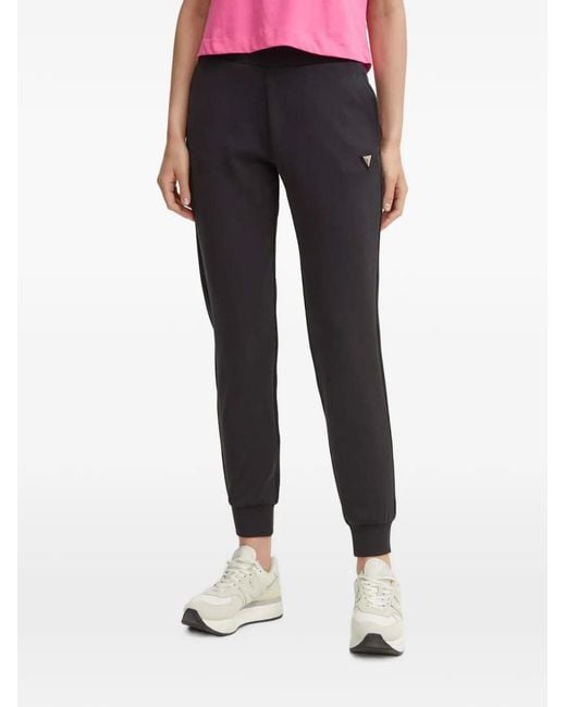 Guess Blue Logo-Plaque Track Pants