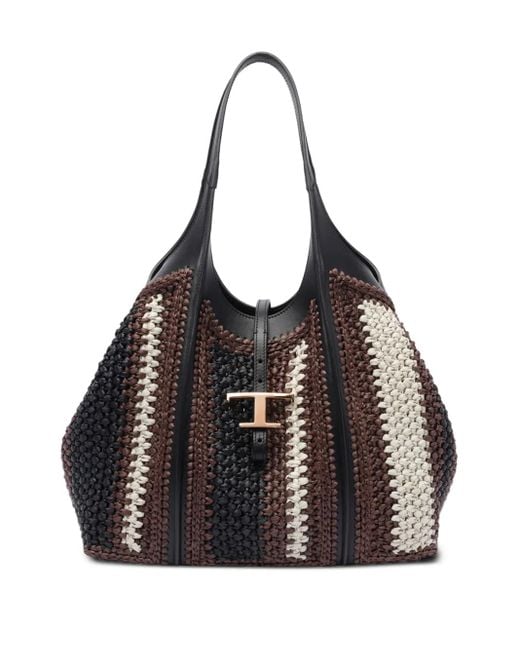 Tod's Black T Timeless Shopper Bag