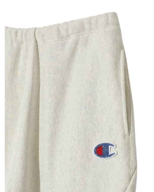 X Champion Pantaloni Sportivi Con Applicazione Rick Owens di Undercover in White da Uomo