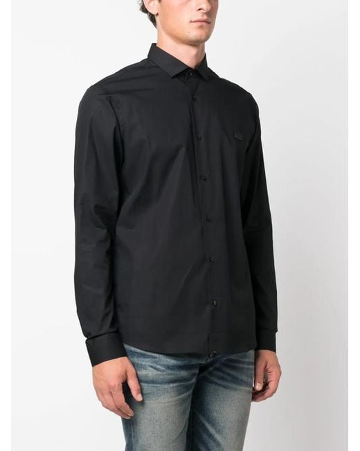 Philipp Plein Black Sugar Daddy Skull&Bones Shirt for men