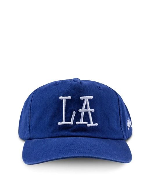 Stussy Blue La Chapter Embroidered Cap for men