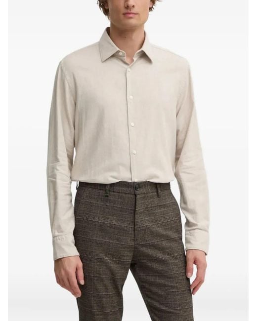 Boss White Button-Down Shirt for men