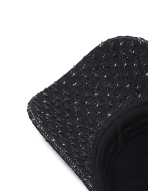 ARMANI EXCHANGE Black Bouclé-Baseballkappe Mit Logo-Patch
