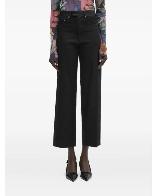 Undercover Black Panelled Cropped Trousers