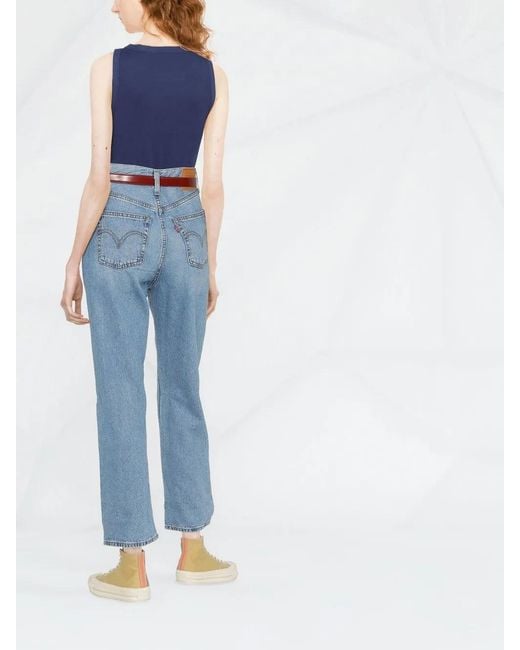 Levi's Blue Ribcage Cropped Jeans