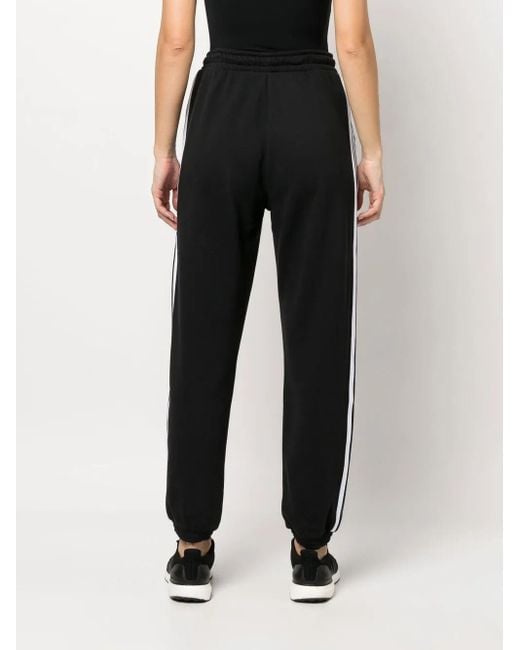 Adidas Black Embroidered-Logo Detail Track Pants