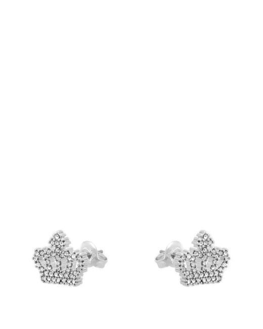 Juicy Couture White Crown Earrings