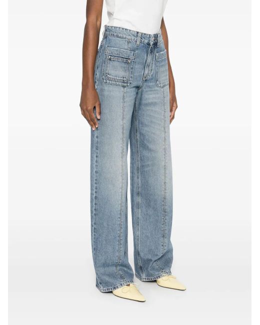 Blumarine Blue Straight-Leg Jeans