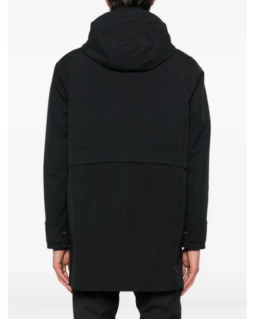 Paul & Shark Black Hooded Snap-Fastening Jacket for men