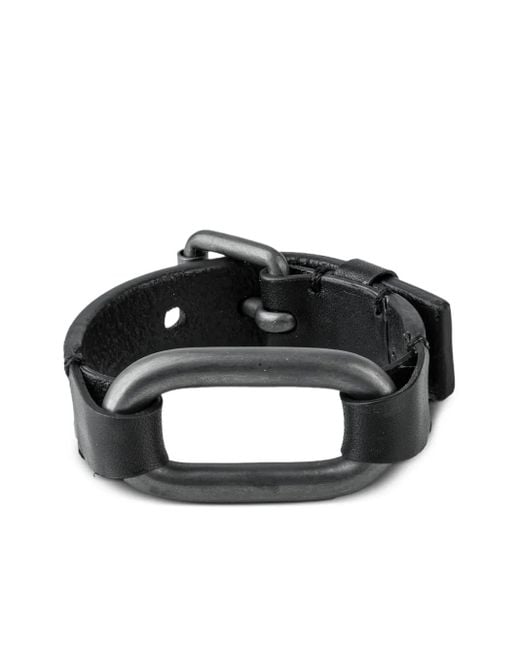 Parts Of 4 Black Leather Bracelet