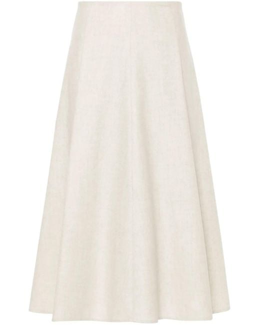 Brunello Cucinelli プリーツ Aラインスカート White