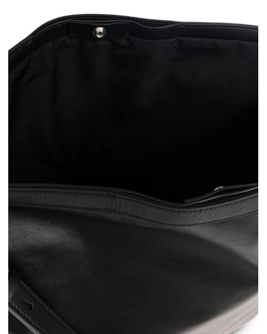 Jil Sander Black Large Logo-Detail Rectangular Shoulder Bag for men