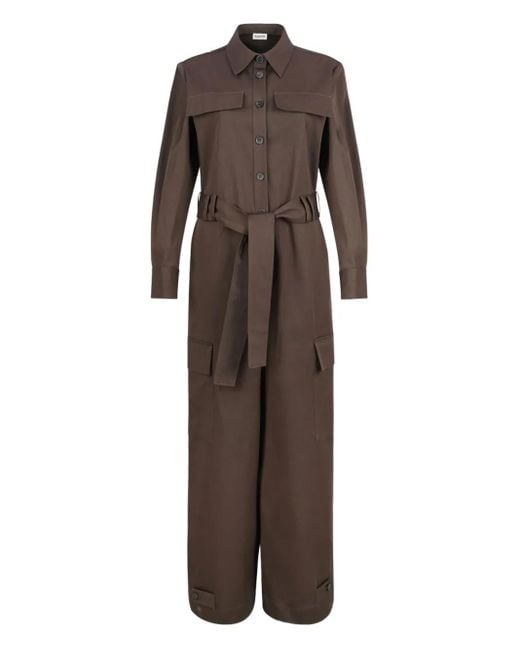 P.A.R.O.S.H. ベルテッド ジャンプスーツ Brown