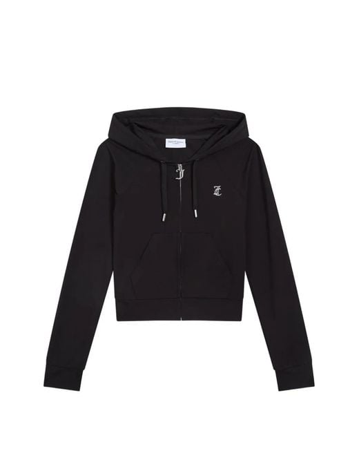 Juicy Couture Black Diamanté Luxury Hoodie