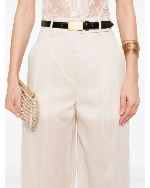 Alberta Ferretti コットンパンツ White
