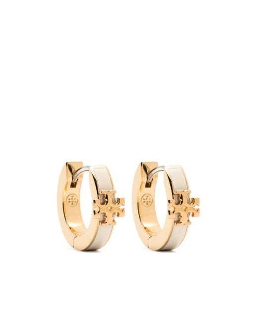 Tory Burch Metallic Hoop Earrings Kira Brass/ Metal