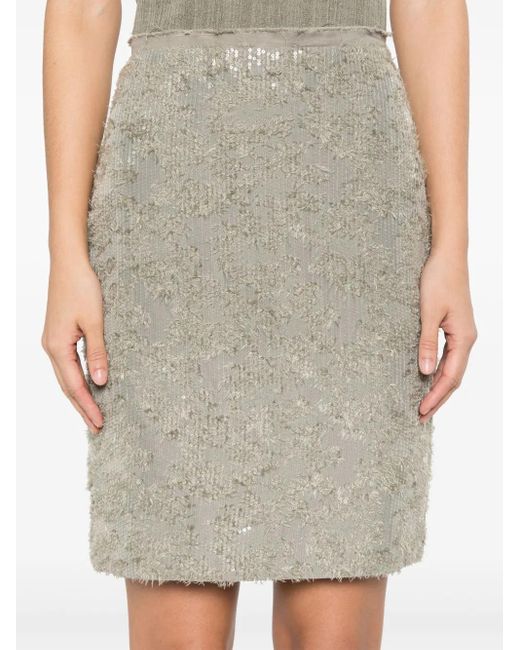 Dorothee Schumacher Gray Sequinned Mini Skirt