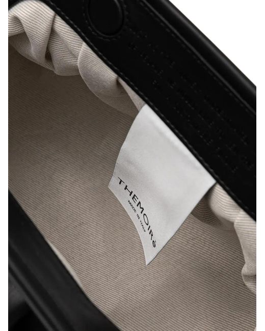 THEMOIRÈ Black Ruched Clutch Bag