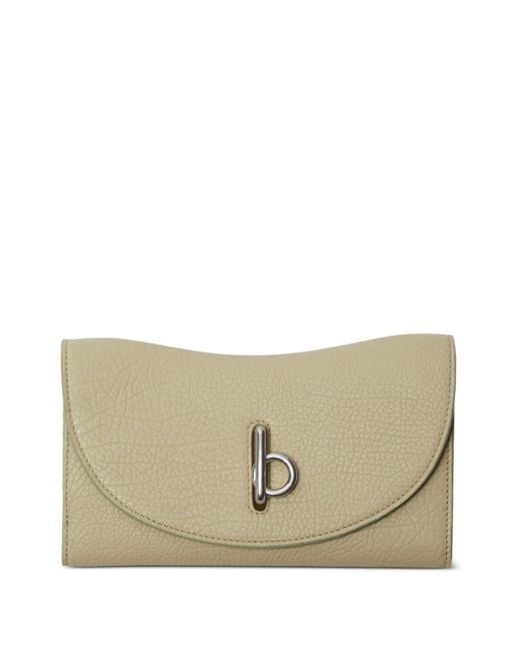 Burberry Natural Rocking Horse Leather Continental Wallet