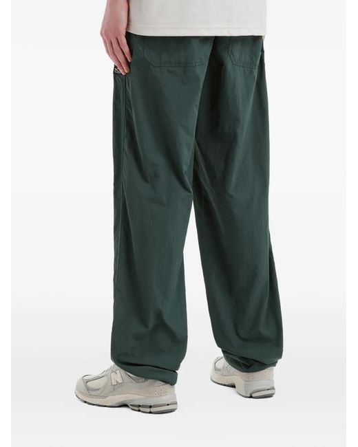 Chocoolate Green Logo-Patch Trousers for men