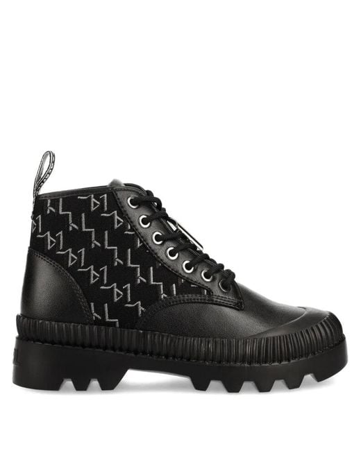 Karl Lagerfeld Black Trekka Ii Boots