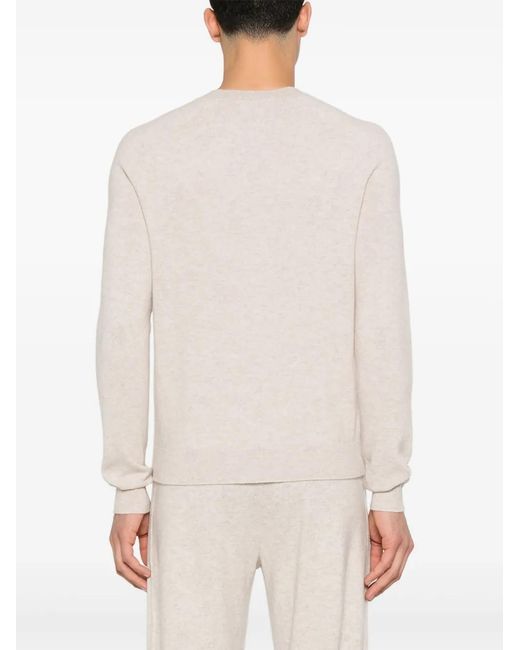 Bompard White Crew-Neck Sweater for men