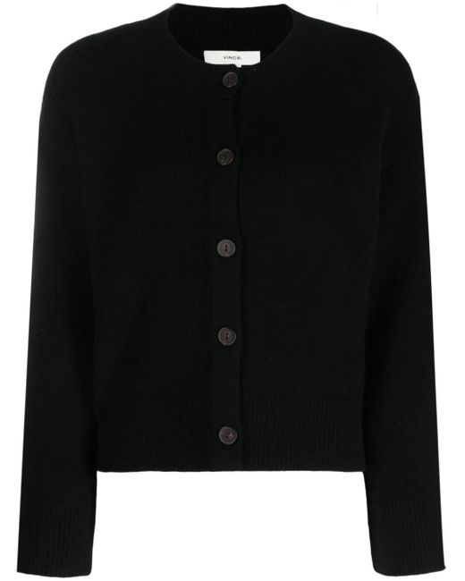 Round neck top black cardigan