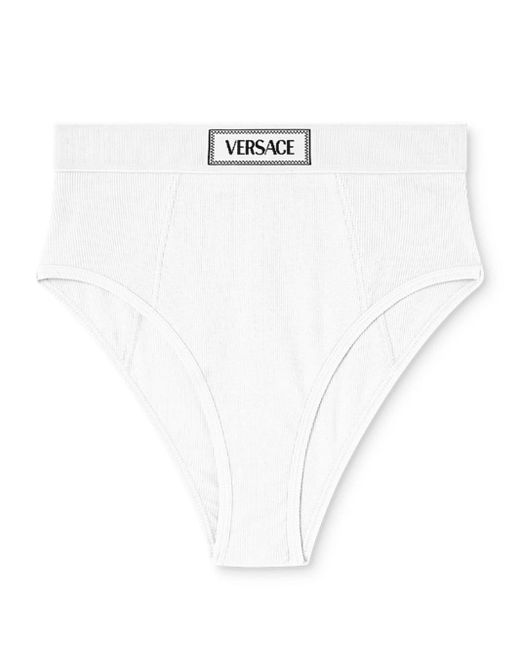 Versace White Slip mit Logo-Bund