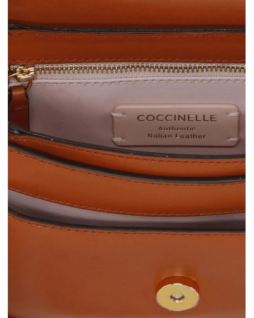 Coccinelle Brown Small C-Me Leather Shoulder Bag