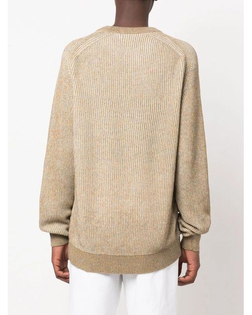 Woolrich Natural Mouline Round-Neck Jumper for men