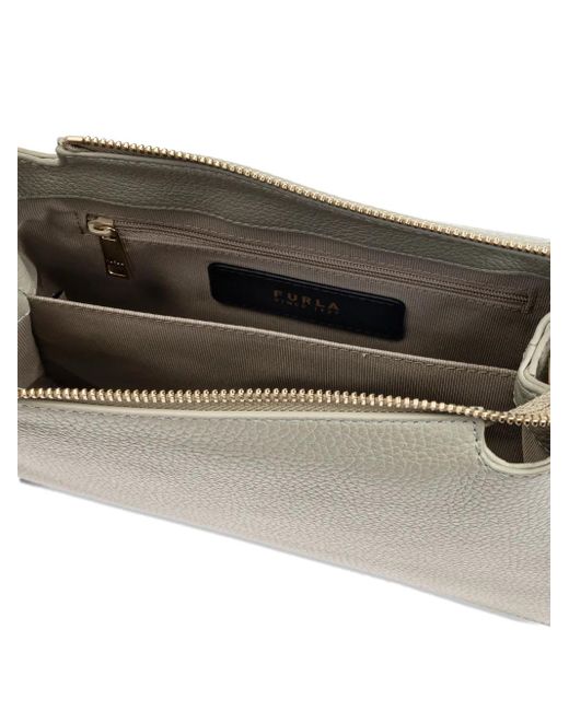 Furla White Small Nuvola Panna Leather Crossbody Bag