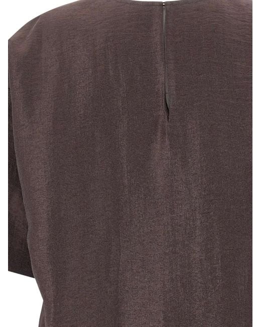 Boss Brown Short-Sleeve Blouse