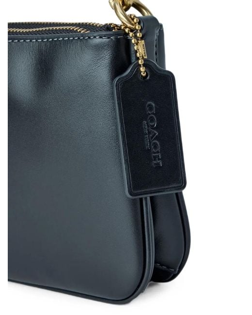 COACH White Chain-Strap Leather Shoulder Bag