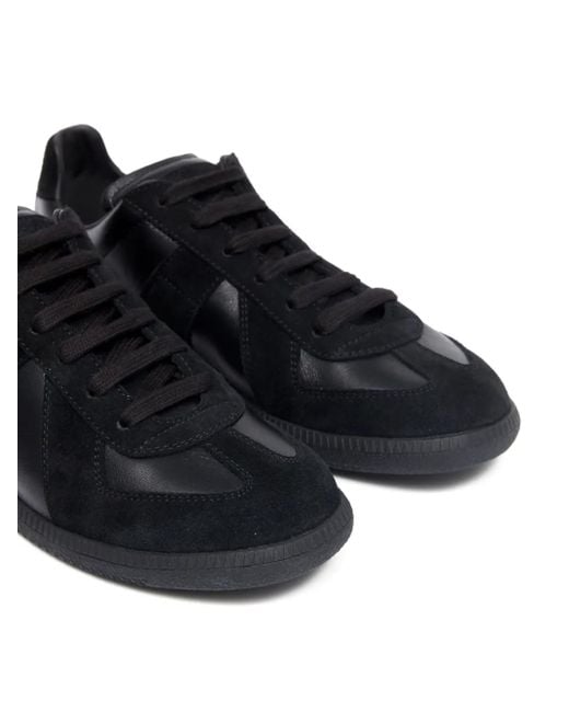 Maison Margiela Blue Replica Low-Top Leather Sneakers