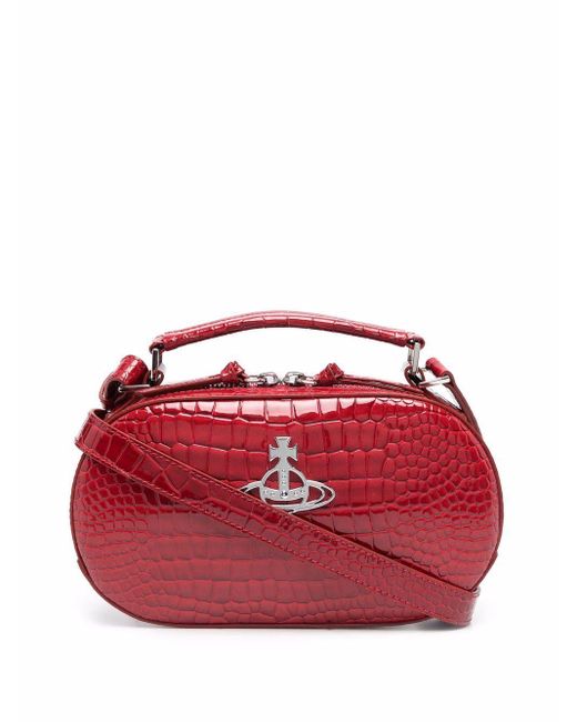 Vivienne Westwood Synthetic Embossed Crocodileeffect Crossbody Bag in
