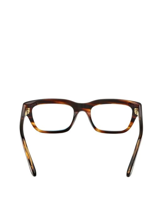 Tom Ford Brown Brille Mit Eckigem Gestell